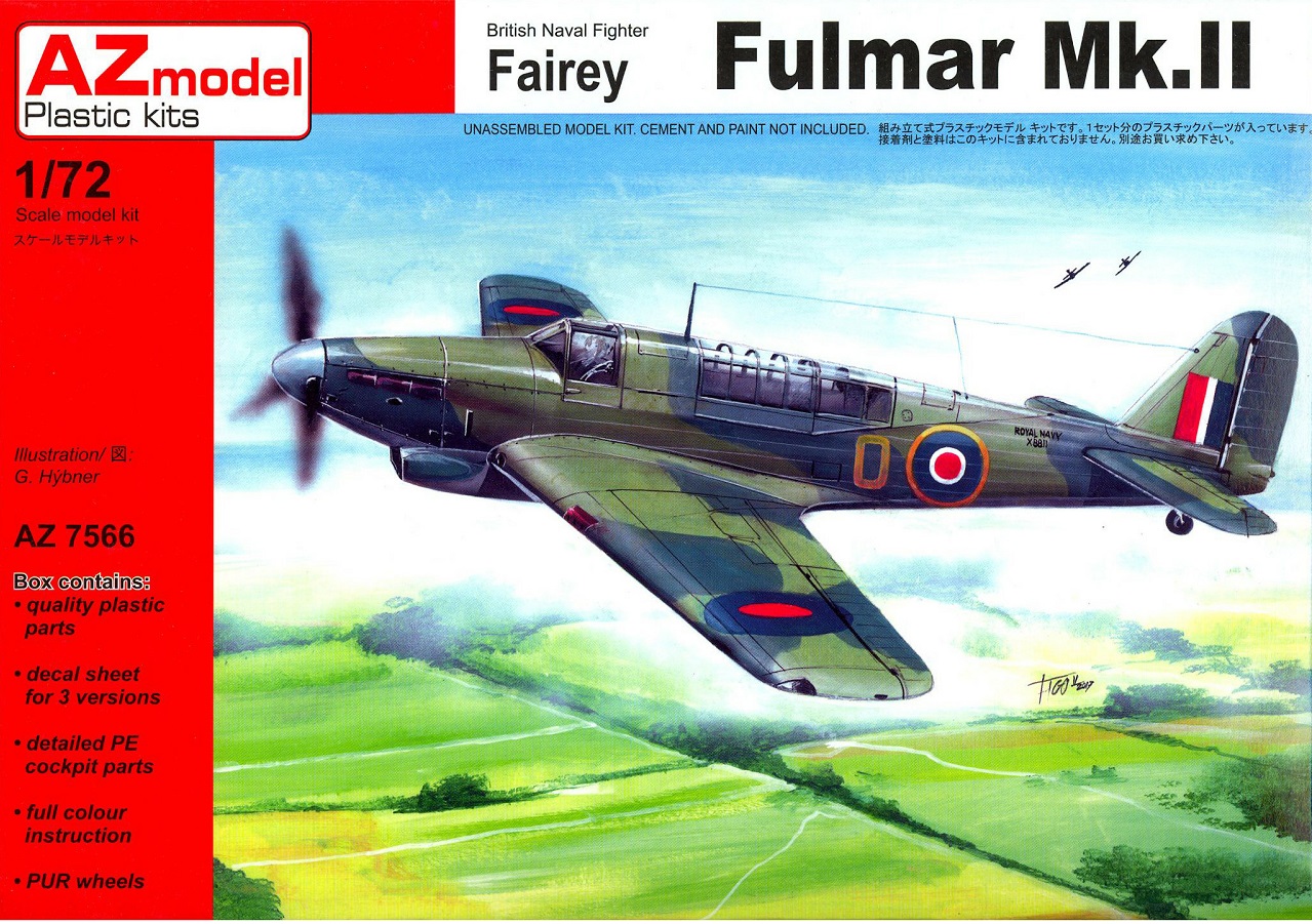 AZ7566  авиация  British Naval Fighter Fairey Fulmar Mk.II  (1:72)