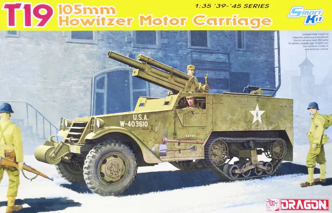 6496  техника и вооружение  САУ Т19 105mm Howitzer Motor Carriage (1:35)