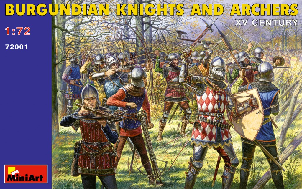 72001  фигуры  BURGUNDIAN KNIGHTS AND ARCHERS XV CENTURY  (1:72)