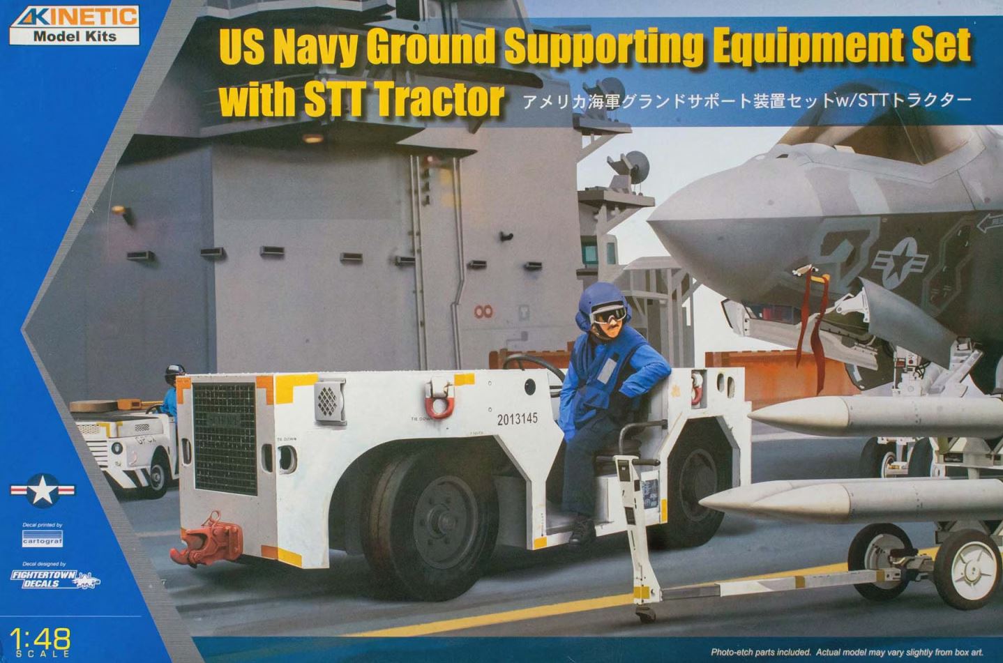K48115  техника и вооружение  US NAVY Ground Supporting Equipment Set with STT Tractor  (1:48)