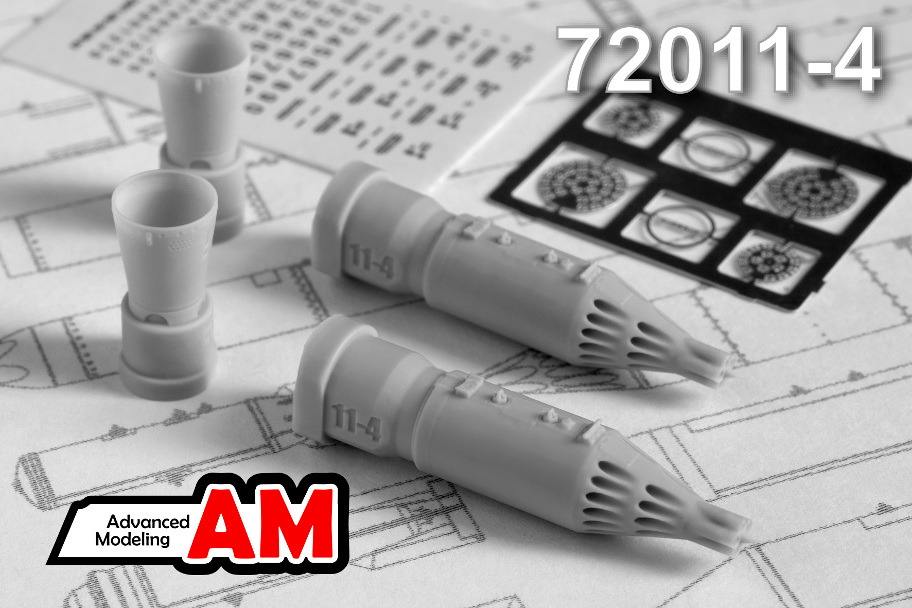 AMC 72011-4  дополнения из смолы  УБ-32А-73 блок НАР  (1:72)