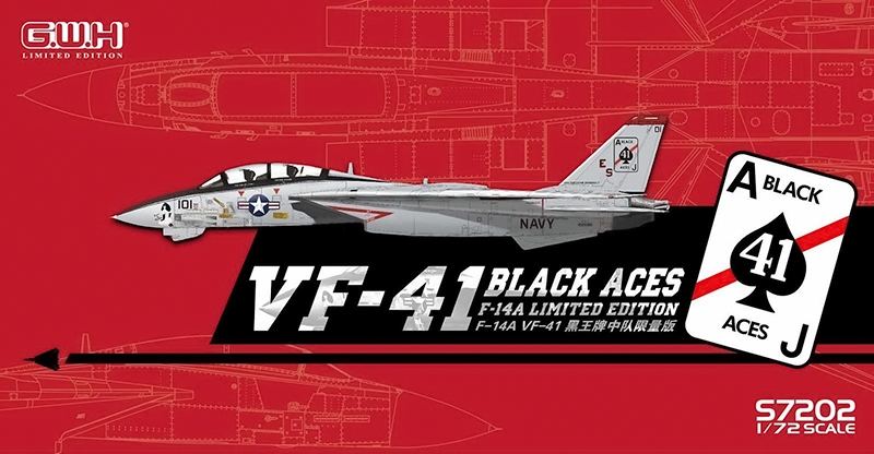 S7202  авиация  F-14A VF-41 Black Aces Limited Edition  (1:72)