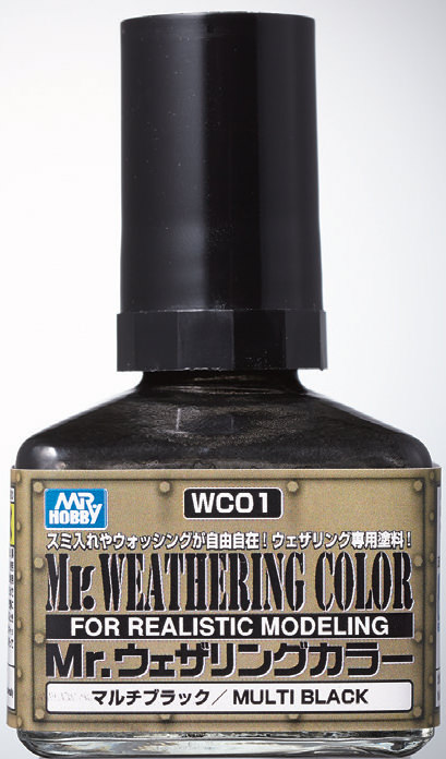 WC01  краска 40мл MR.WEATHERING COLOR WC01 MULTI BLACK