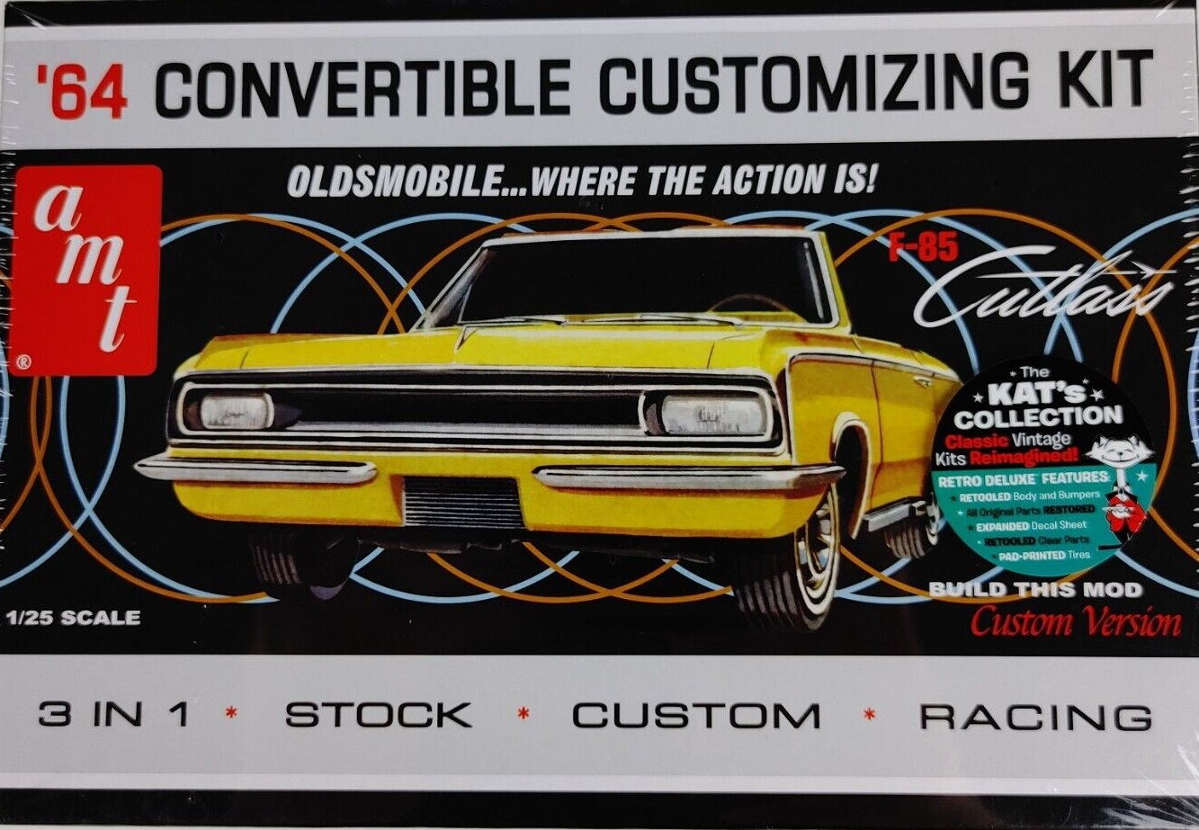1200  автомобили и мотоциклы  1964 Olds Cutlass F-85 Convertible (3 в 1)  (1:25)