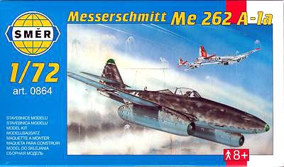 0864  авиация  Мессершмитт Me 262 A (1:72)