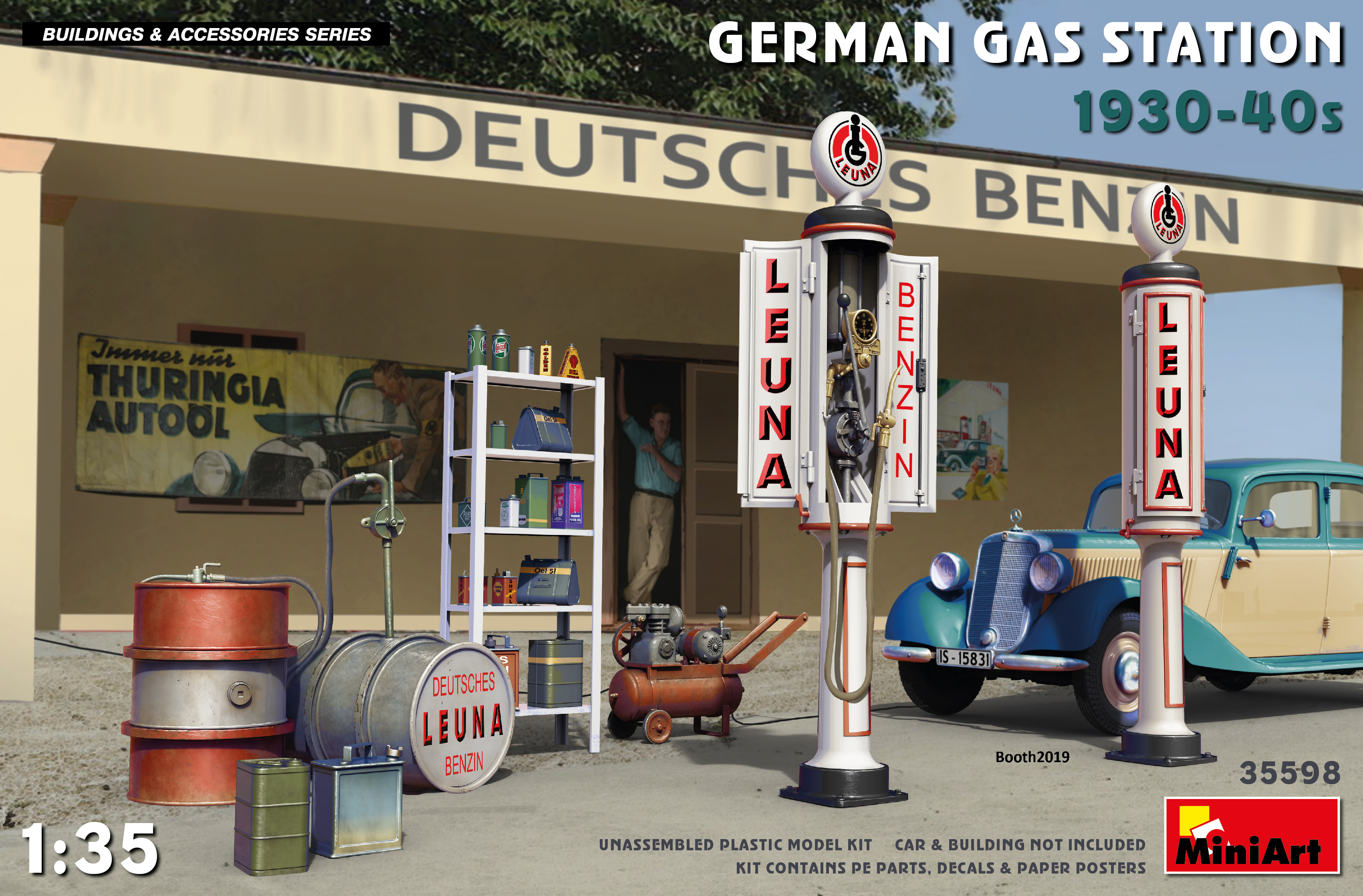 35598  наборы для диорам  German Gas Station 1930-40s (1:35)