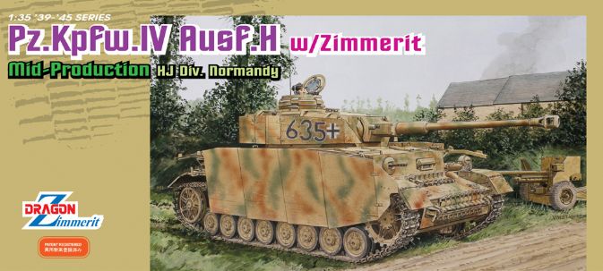 6611  техника и вооружение  Pz.Kpfw.IV Ausf.H w/Zimmerit Mid-Production  HJ Div. Normandy  (1:35)