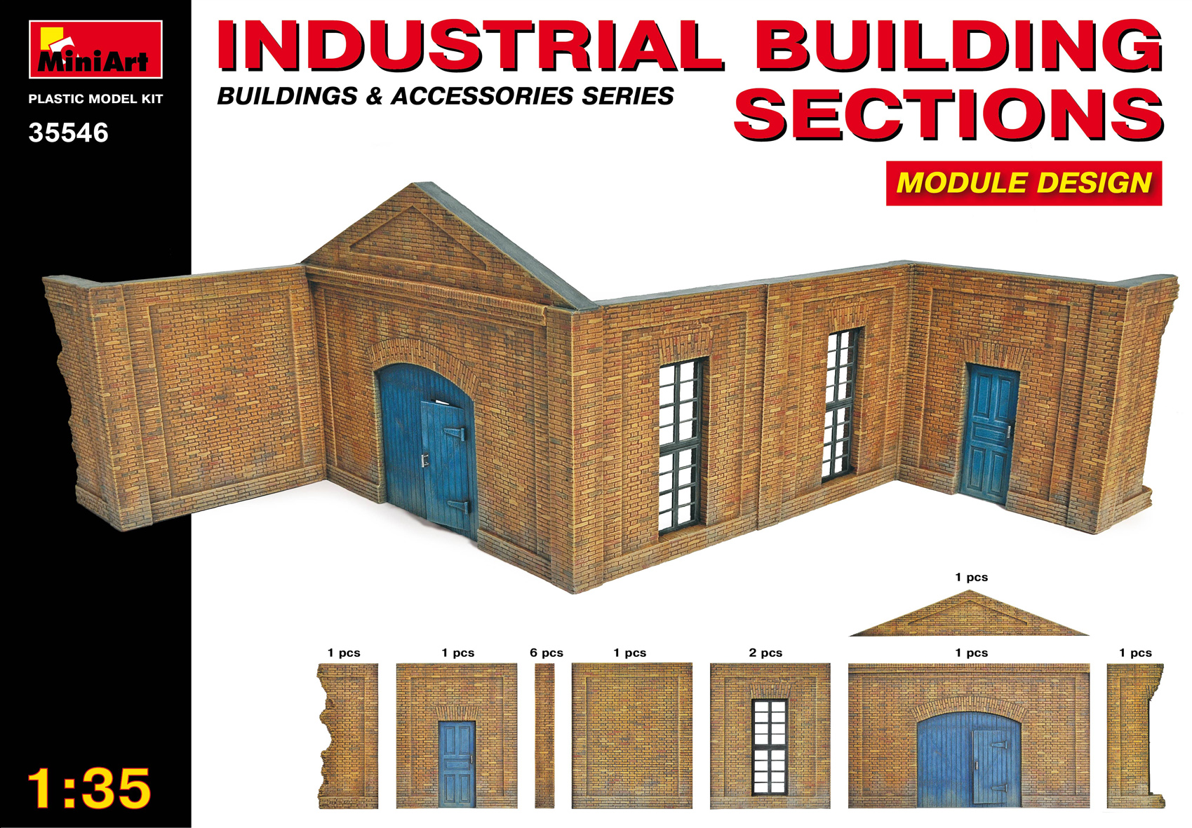 35546  наборы для диорам  INDUSTRIAL BUILDING SECTIONS  (1:35)