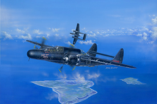 81731  авиация  P-61B Black Widow  (1:48)