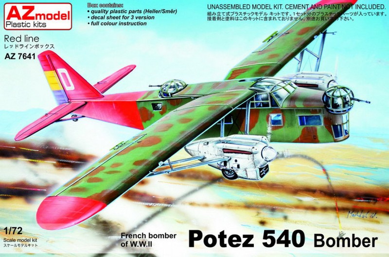 AZ7641  авиация  Potez 540 Bomber  (1:72)