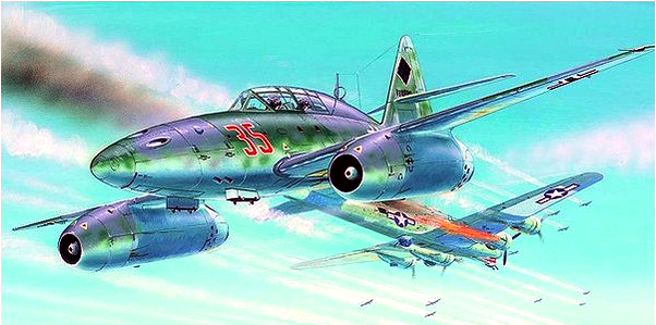 0834  авиация  Messerschmitt Me 262 B-1a/U1 (1:72)