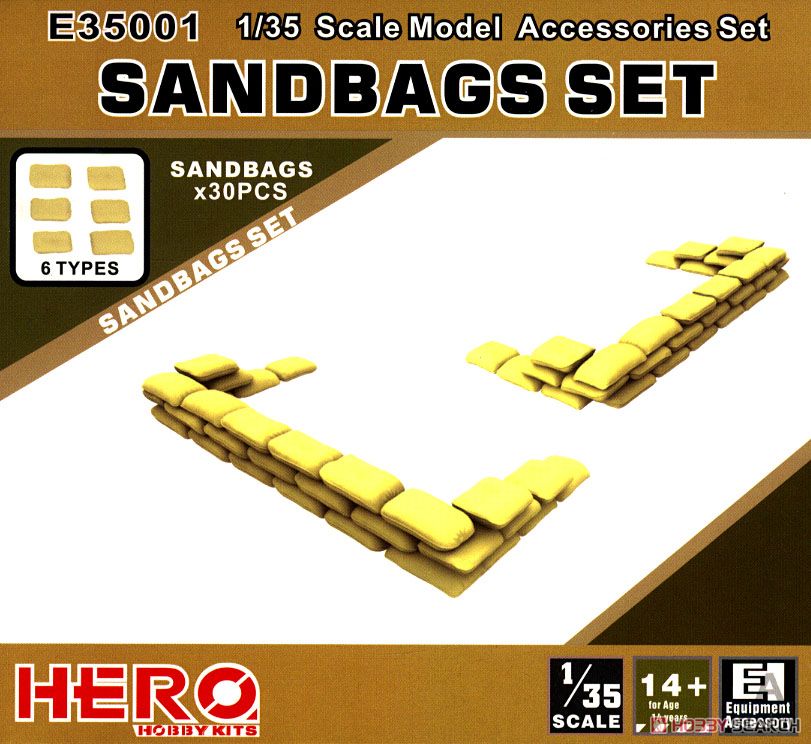 E35001  наборы для диорам  Sandbags Set  (1:35)