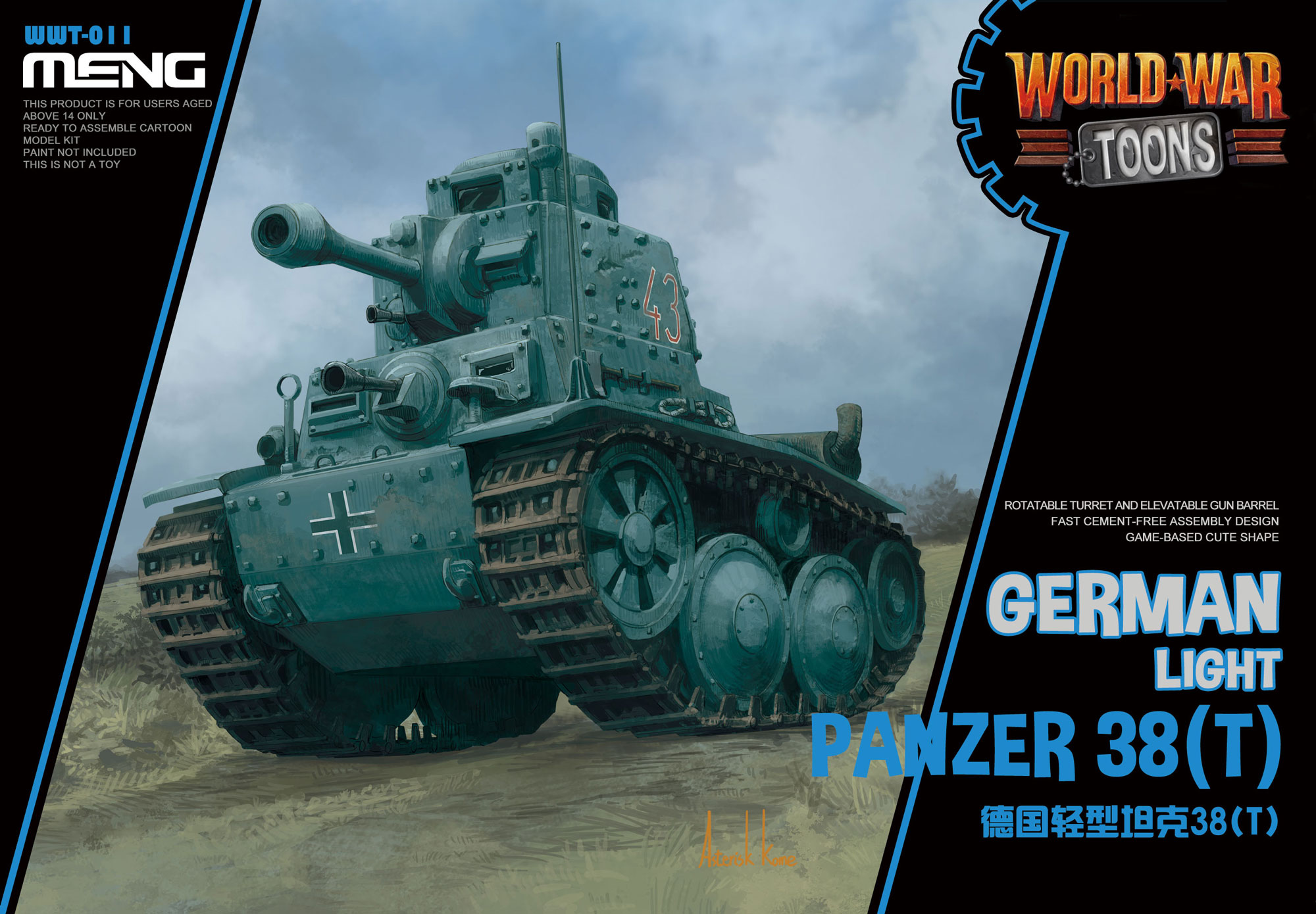 WWT-011  техника и вооружение  World War Toons Panzer 38(t) German Light Tank
