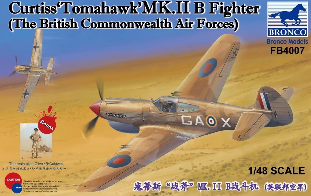 FB4007  авиация  Curtiss 'Tomahawk' Mk.II B Fighter (The British Commonwealth Air Forces)  (1:48)