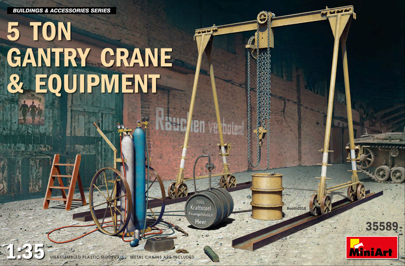 35589  наборы для диорам  5 Ton Gantry Crane and Equipment  (1:35)