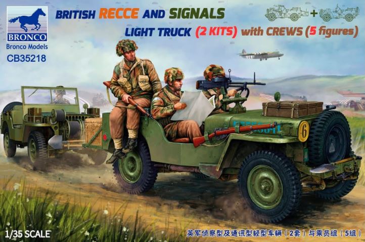 CB35218  техника и вооружение  British Recce And Signals Light Truck (2 Kits) w Crew (5 fig)  (1:35)