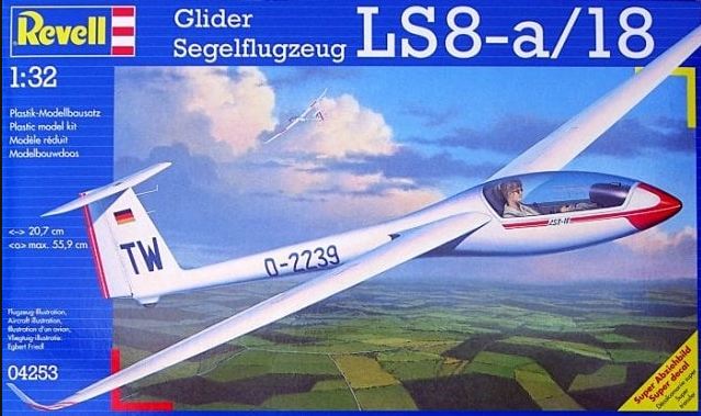 04253  авиация  Glider Segelflugzeug LS8-a/18  (1:32)