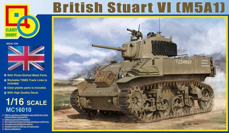 MC16010  техника и вооружение  British Stuart VI (M5A1)  (1:16)