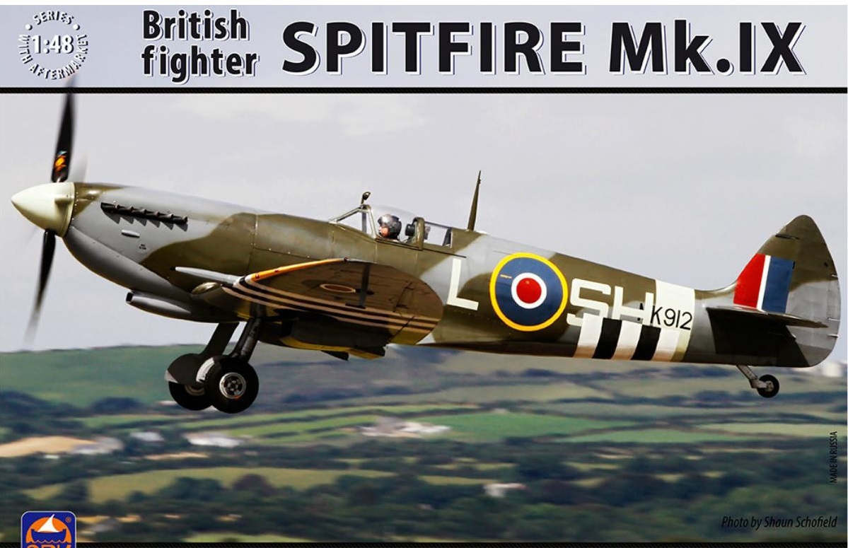 48008  авиация  Spitfire Mk.IX (2 модели+смола)  (1:48)