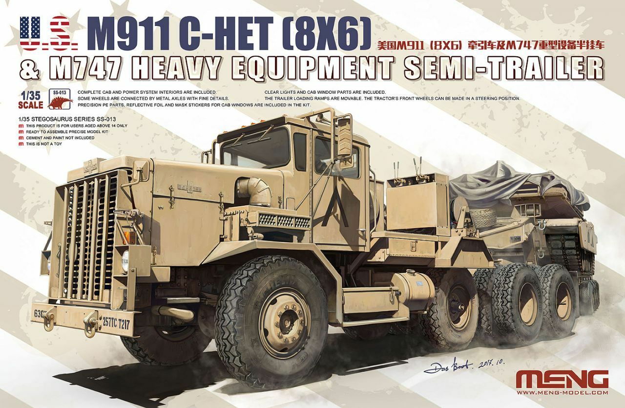 SS-013  техника и вооружение  U.S. M911 C-HET (8x6) and M747 Heavy Equipment Semi-Trailer  (1:35)