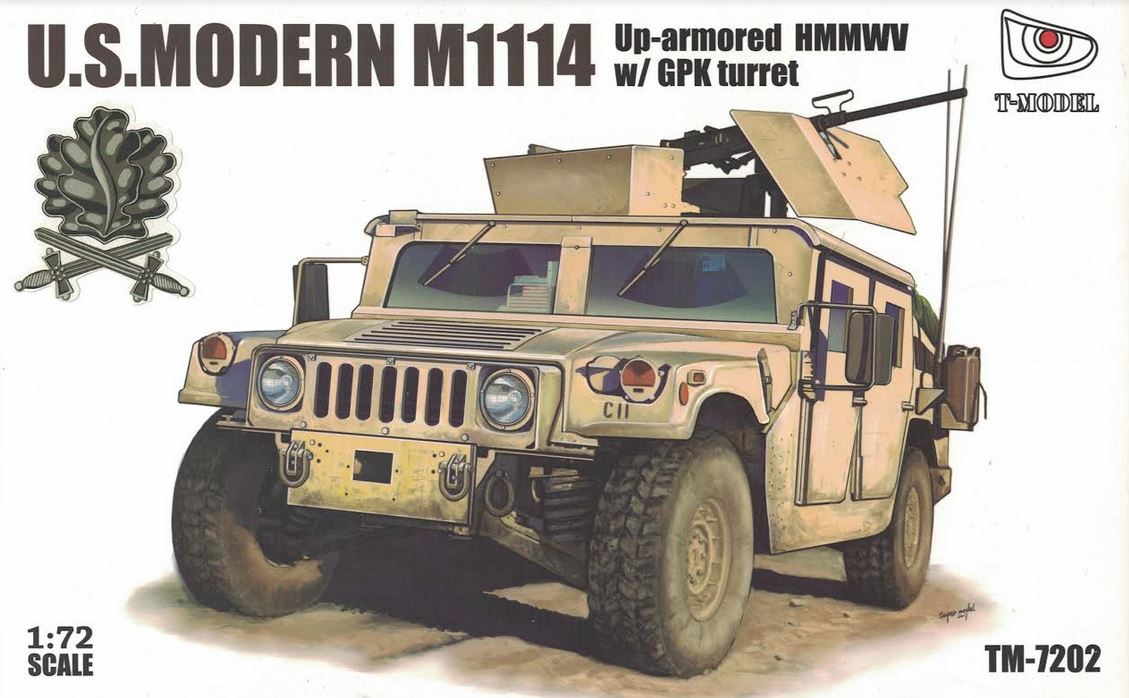TM7202-I  техника и вооружение  US. Modern M1114 Up-armored w/GPK Turret (Iron Oak Leaf)  (1:72)