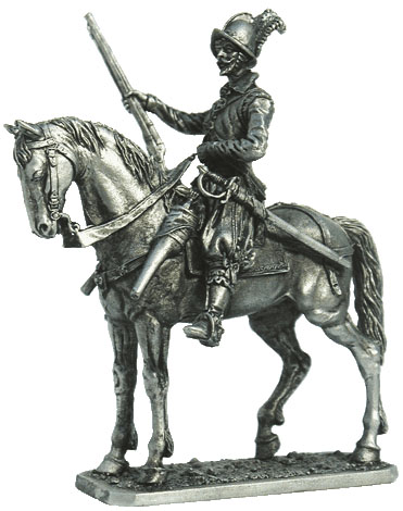 091 M  миниатюра  Европейский конный стрелок, 17 век.