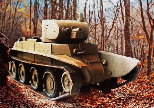 SEA026  техника и вооружение  Легкий танк БТ-7. Первый опытный вариант  (1:72)
