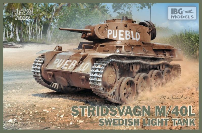 72036IBG  техника и вооружение  Stridsvagn M/40L Swedish Light Tank  (1:72)