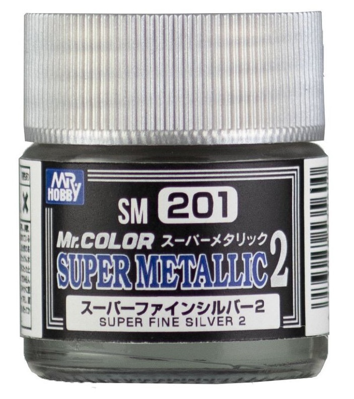 SM201  краска 10мл Super Fine Silver 2