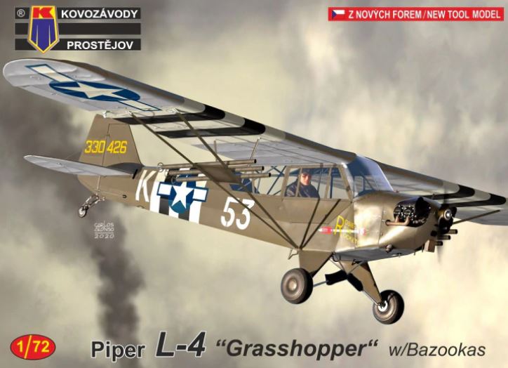 KPM0190  авиация  Piper L-4 "Grasshopper" w/Bazookas  (1:72)