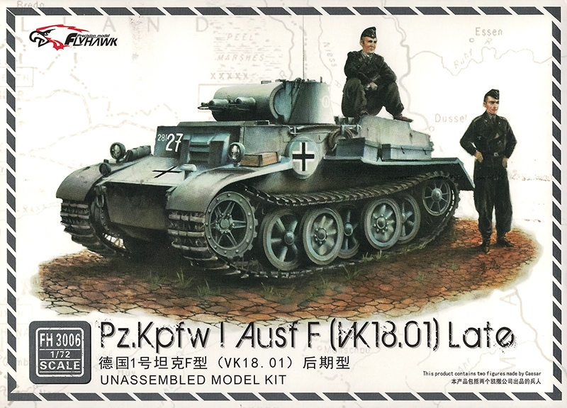 FH3006  техника и вооружение  Pz.I Ausf.F Late (VK.18.01)  (1:72)