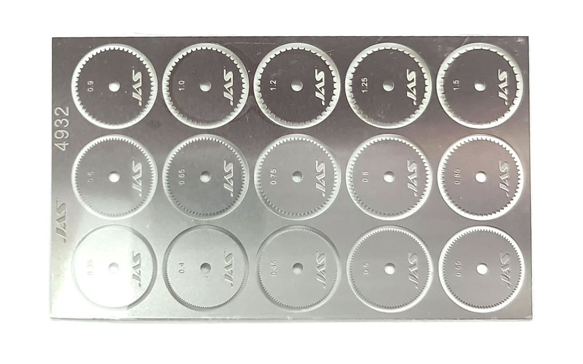 4932  ручной инструмент  Набор дисков для ривитера D-15mm шаг 0,35-1,5мм  15шт.