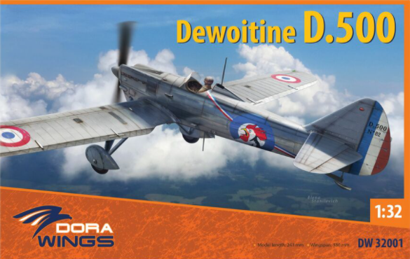 DW32001  авиация  Dewoitine D.500  (1:32)