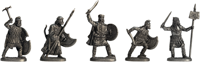 kit-40-9  миниатюра  набор из 5 солдатиков "Персы"