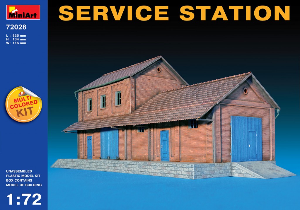 72028  наборы для диорам  SERVICE STATION  (1:72)