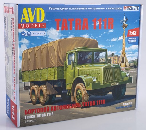 1583AVD  автомобили и мотоциклы  Tatra-111R бортовой (с тентом)  (1:43)