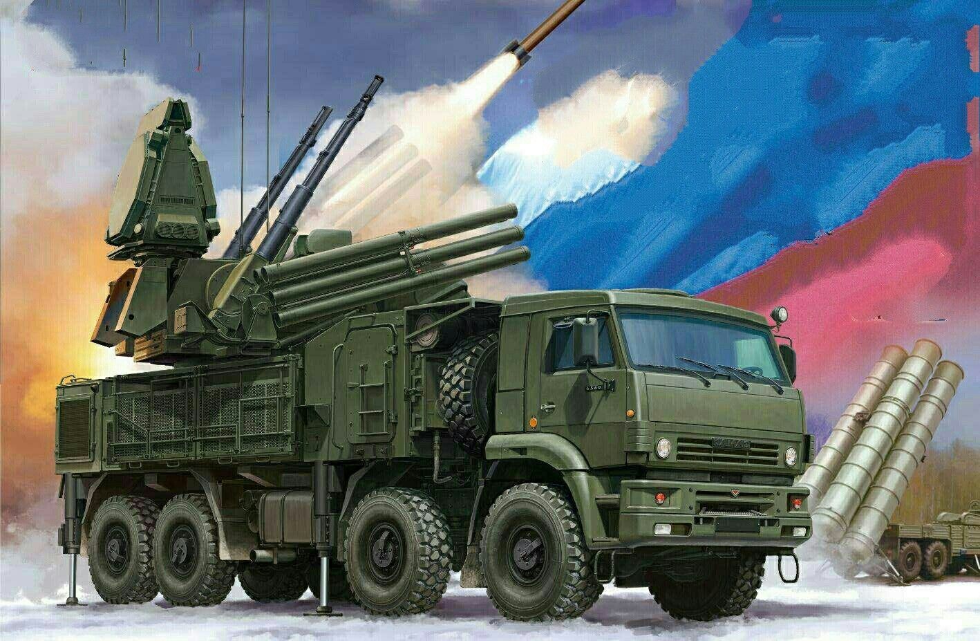 SS-016  техника и вооружение  Russian Air Defense Weapon System 96K6 PANTSIR-S1  (1:35)