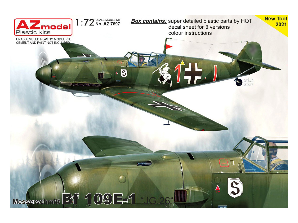 AZ7697  авиация  Bf-109E-1 „JG.26“  (1:72)