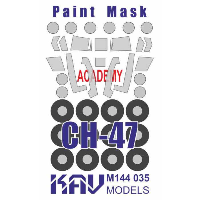 KAV M144 035  инструменты для работы с краской  Окрасочная маска на CH-47 (Academy)  (1:144)
