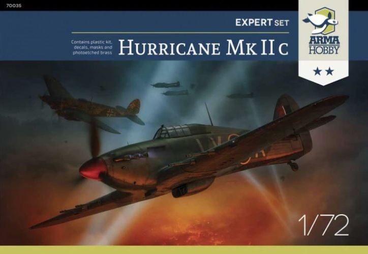 70035  авиация  Hurricane Mk Iic expert set  (1:72)