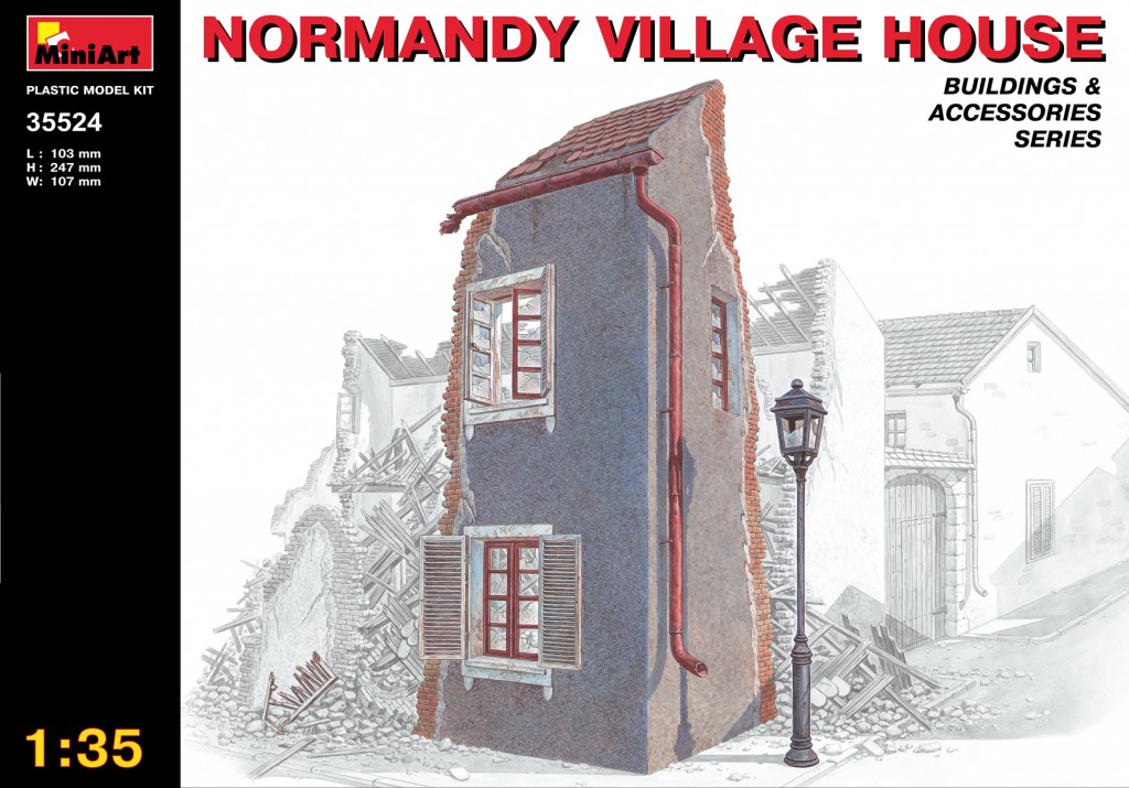 35524  наборы для диорам  NORMANDY VILLAGE HOUSE  (1:35)