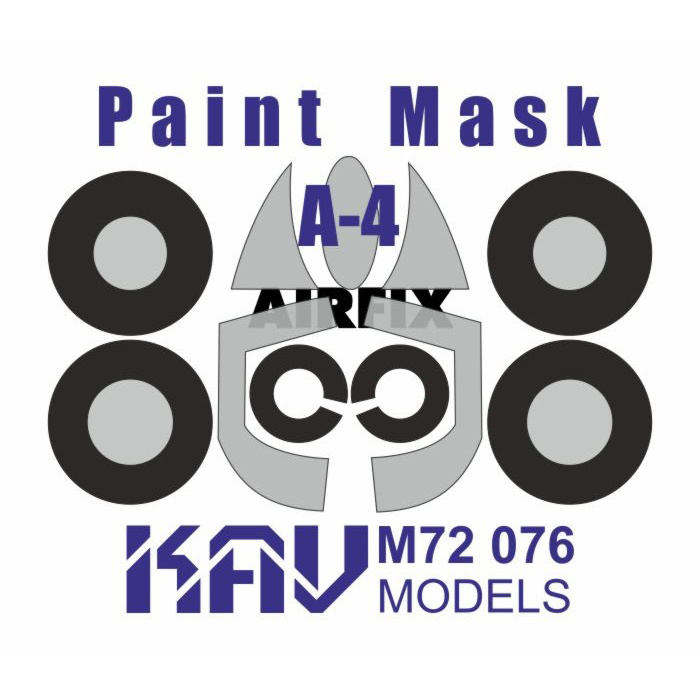 KAV M72 076  инструменты для работы с краской  Окрасочная маска для A-4 Skyhawk (Airfix)  (1:72)