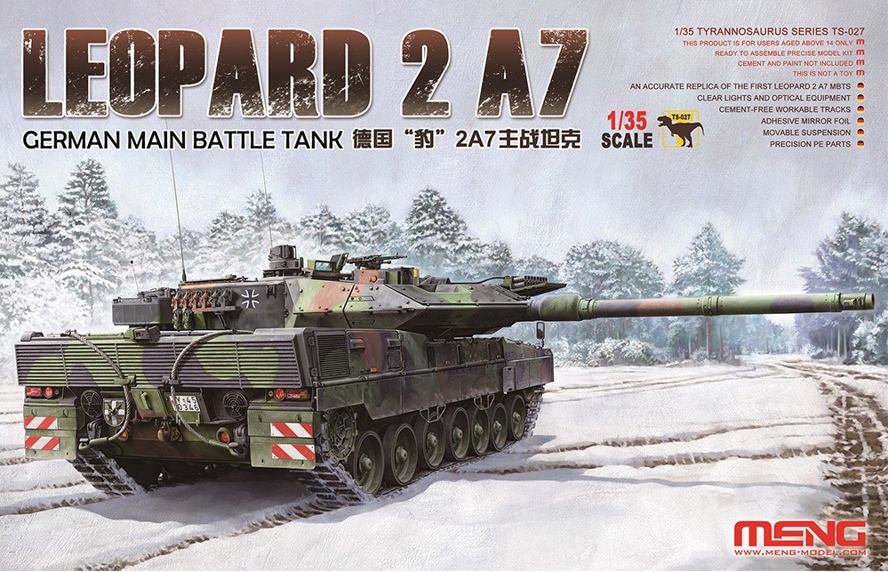 TS-027  техника и вооружение  German Main Battle Tank Leopard 2 A7  (1:35)