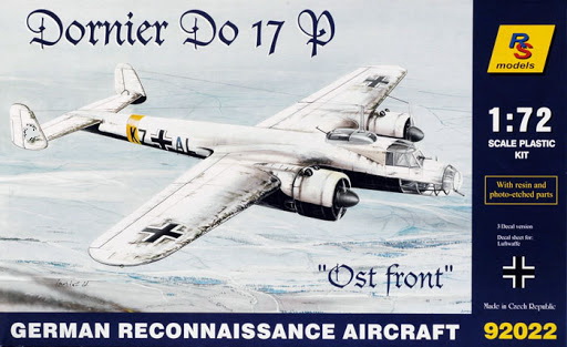 92022  авиация  Dornier Do 17 P  (1:72)