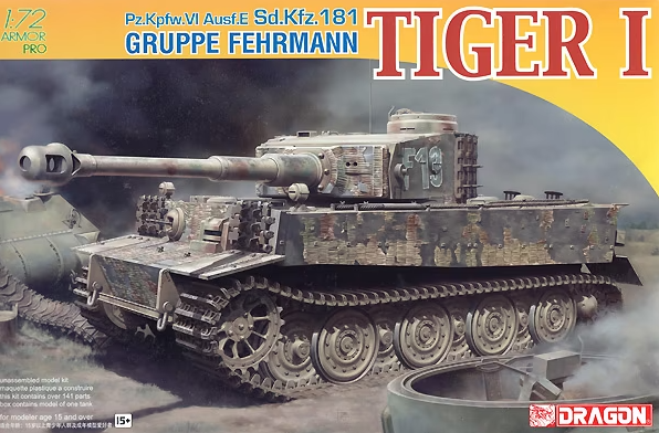 7368  техника и вооружение  Sd.Kfz.181 Pz.Kpfw.VI Ausf. E Gruppe Fehrmann Tiger I  (1:72)