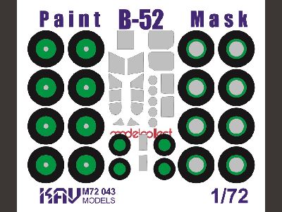 KAV M72 043  инструменты для работы с краской  Окрасочная маска B-52 (ModelCollect)  (1:72)