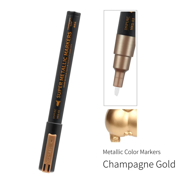 MKS-03  краска  Маркер Super Metallic Shampagne Gold