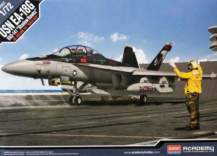 12560  авиация  USN EA-18G Super Hornet  VAQ-141 "Shadow Hawks"  (1:72)