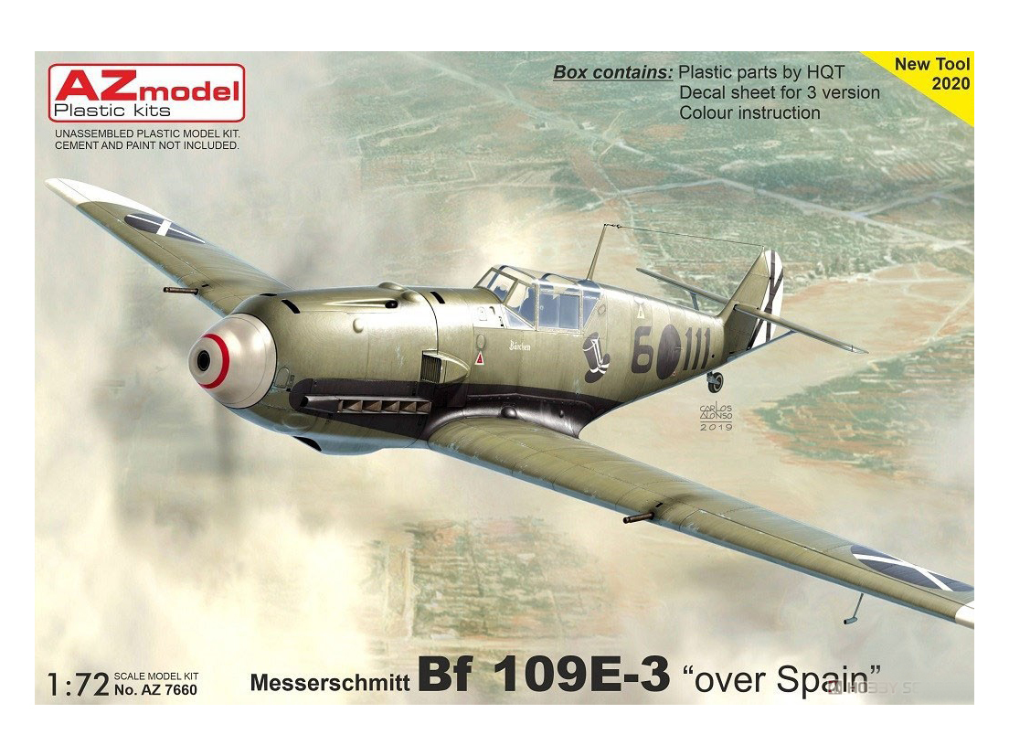 AZ7660  авиация  Bf-109E-3 „Over Spain“  (1:72)