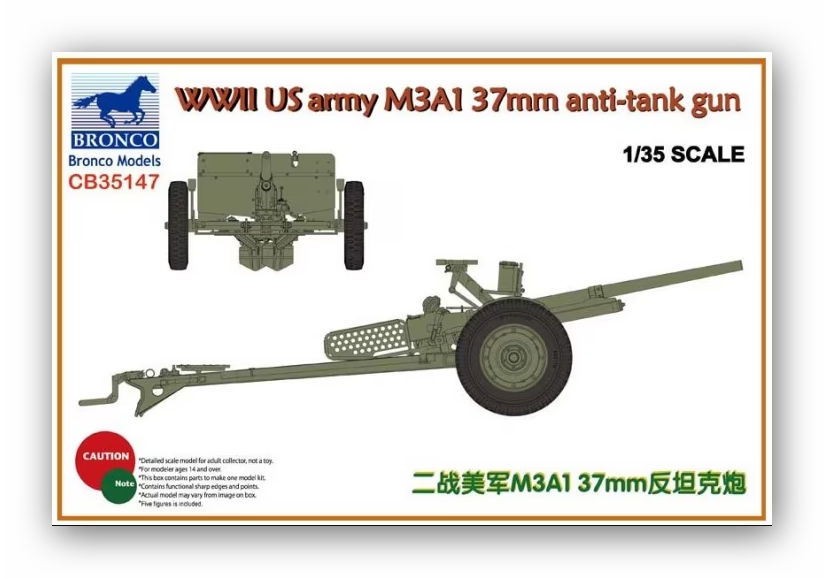 CB35147  техника и вооружение  WWII US army M3A1 37mm anti-tank gun  (1:35)